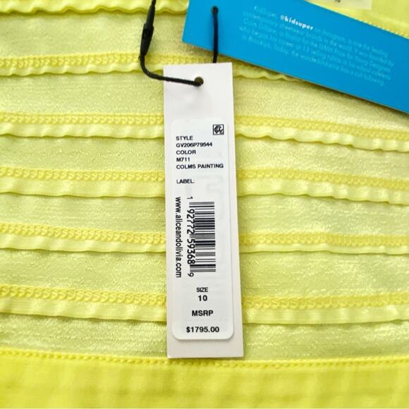 NWT Alice + Olivia x Kidsuper Milan One Shoulder Gown Dress in Colms Painting 10 - Picture 8 of 9